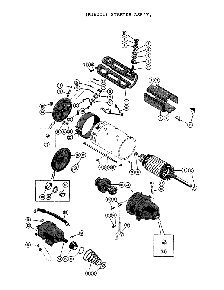 Схема запчастей Case 1000C - (076) - R18001 STARTER ASSEMBLY (06) - ELECTRICAL SYSTEMS