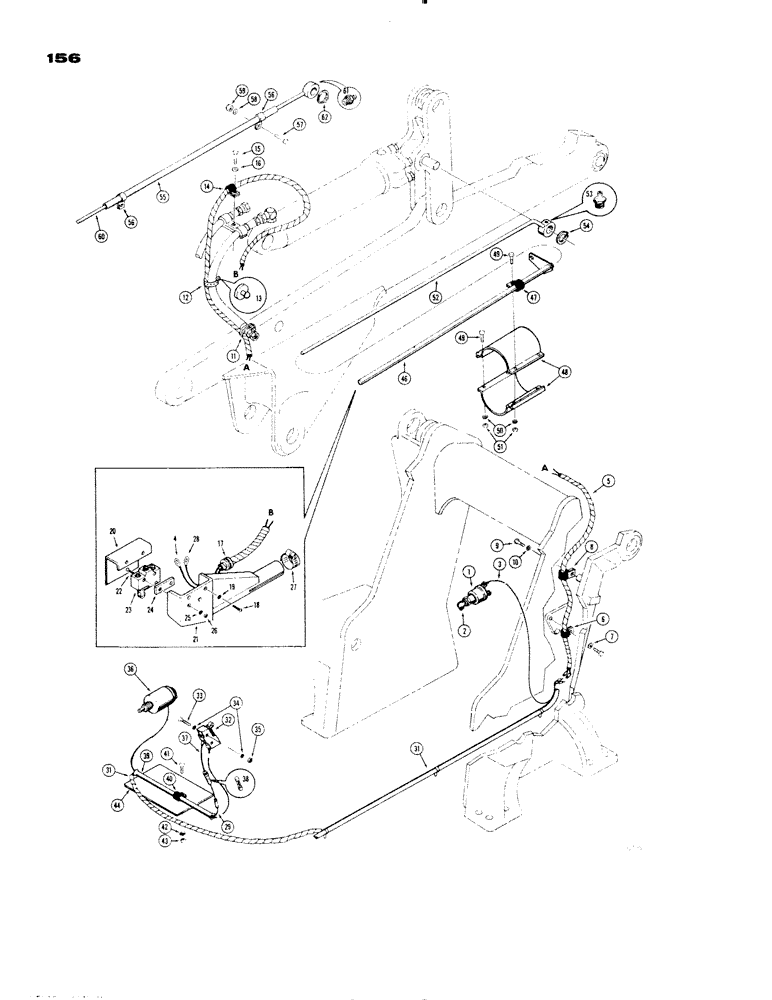 Схема запчастей Case 1150 - (156) - LOADER RETURN TO DIG PARTS (05) - UPPERSTRUCTURE CHASSIS