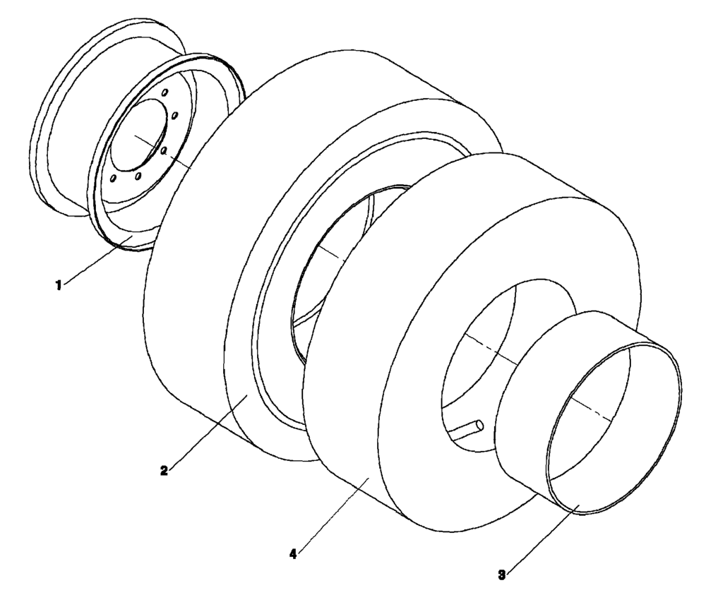 Схема запчастей Case PT240 - (44.511.01) - WHEEL/TIRE (GROUP 41-ND001549) (44) - WHEELS