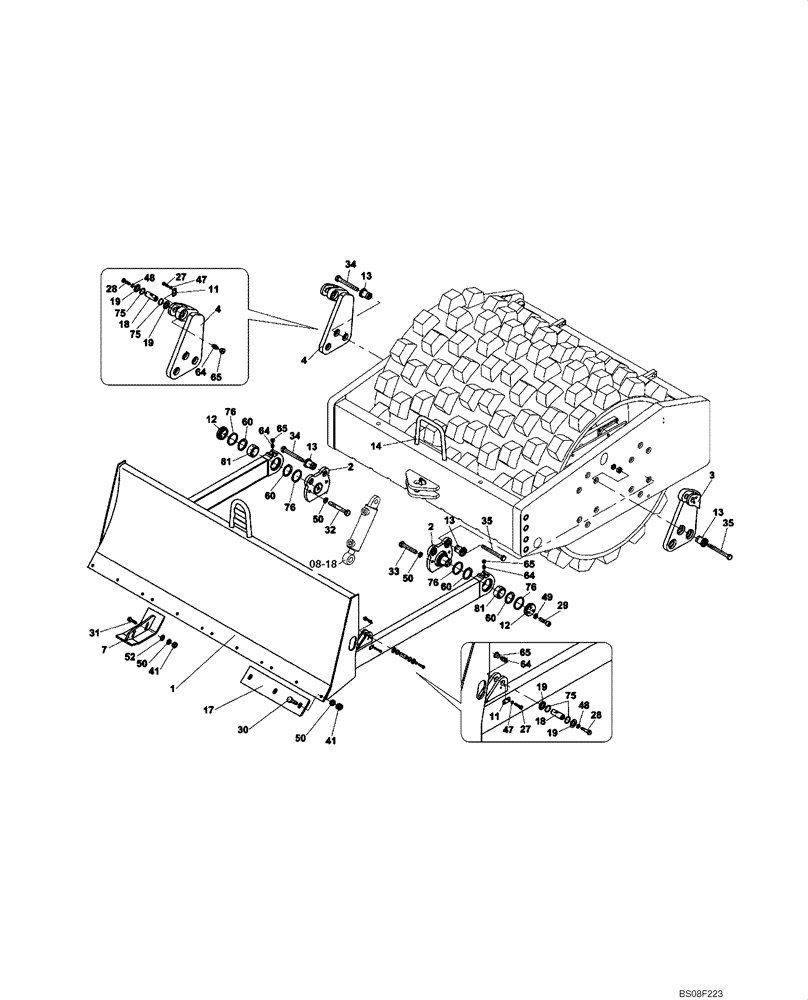 Схема запчастей Case SV210 - (09-57[01]) - DOZER BLADE (GROUP 551) (ND109307) (09) - CHASSIS/ATTACHMENTS