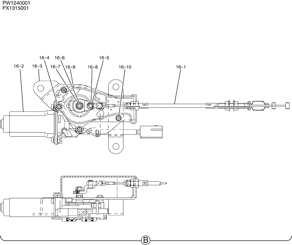 Схема запчастей Case CX36B - (01-015[02]) - CONTROL ASSY, ENGINE (10) - ENGINE