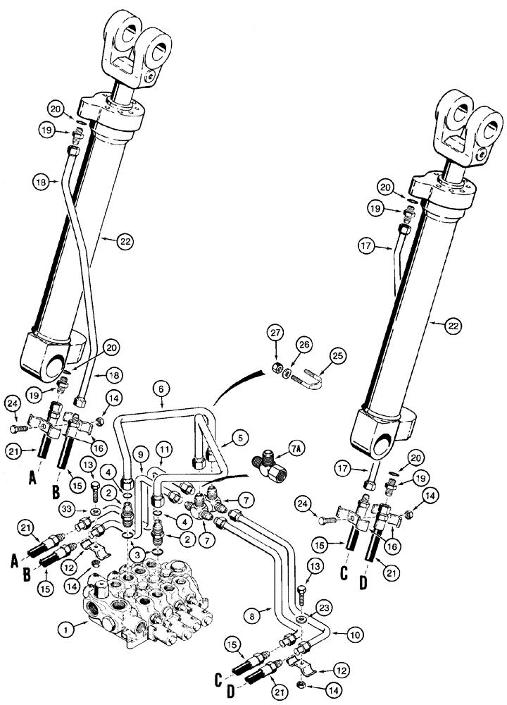 Схема запчастей Case 821C - (08-12) - HYDRAULICS LOADER LIFT (08) - HYDRAULICS