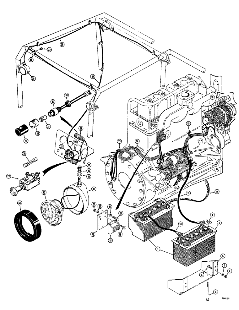 Схема запчастей Case 300C - (066) - ELECTRICAL SYSTEM (04) - ELECTRICAL SYSTEMS