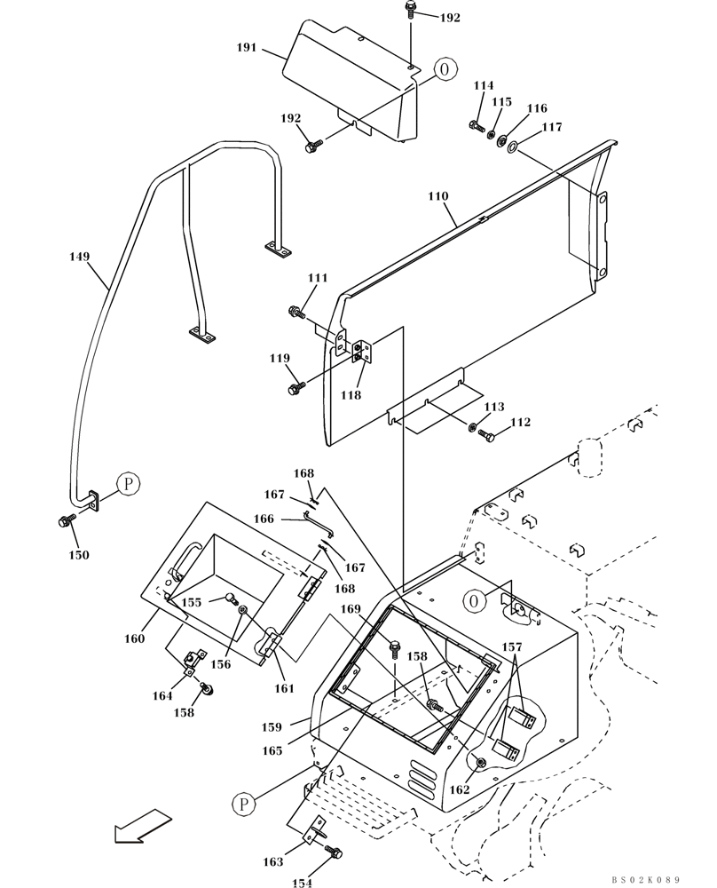 Схема запчастей Case CX330 - (09-09) - STORAGE BOX - INSULATION (09) - CHASSIS