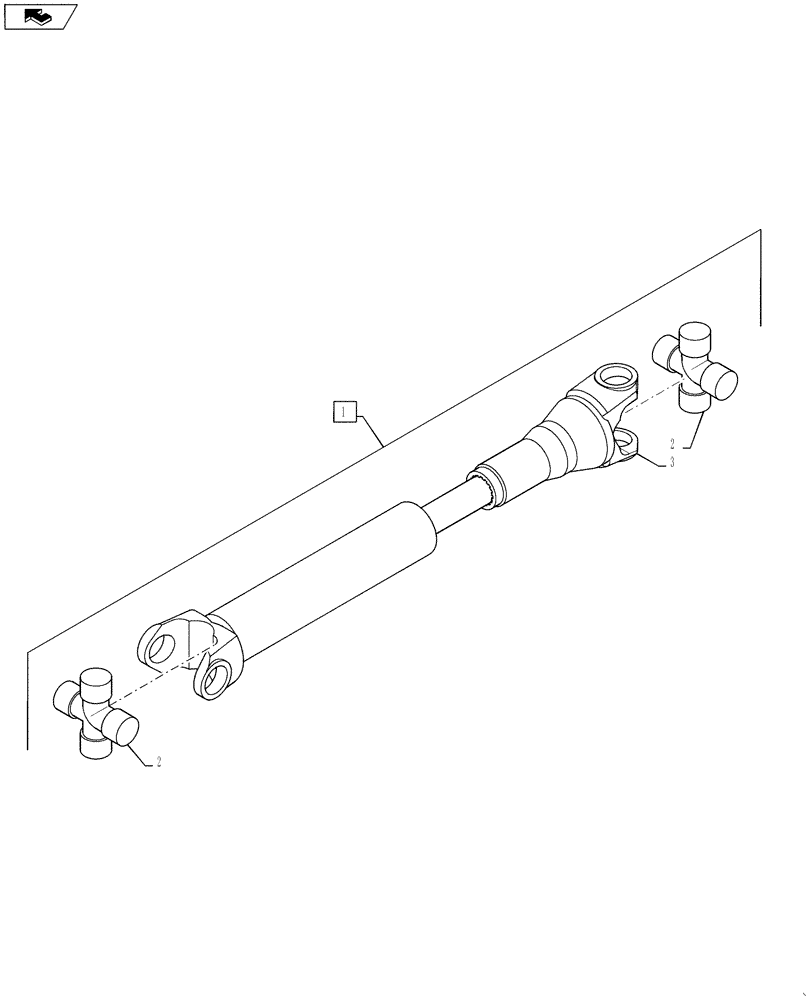 Схема запчастей Case 721F - (21.155.02) - DRIVE SHAFT, CENTER (21) - TRANSMISSION