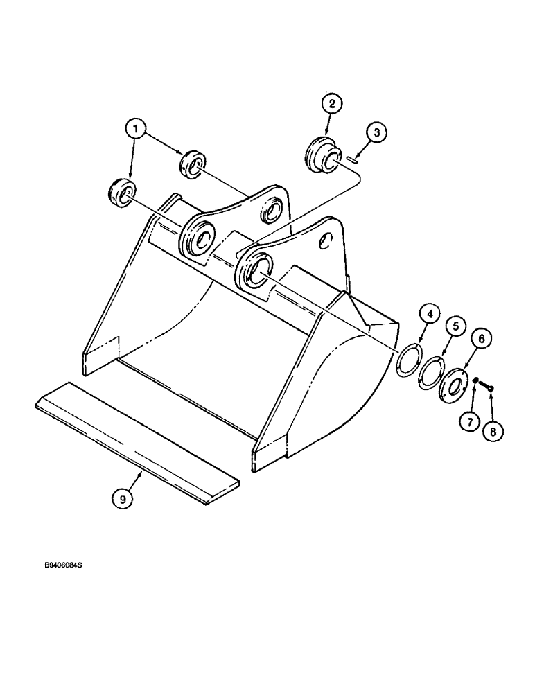 Схема запчастей Case 9030B - (9-116) - CENTRAL FABRICATORS BUCKETS, HEAVY DUTY, DITCH, LONG REACH (21 FT. ARM) MODELS (09) - CHASSIS