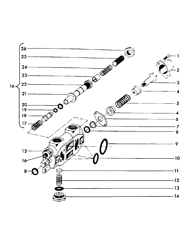 Схема запчастей Case 40EC - (H21) - WORKING SECTION PART NUMBER 209116M1, (USED ON UNITS WITH (07) - HYDRAULIC SYSTEM