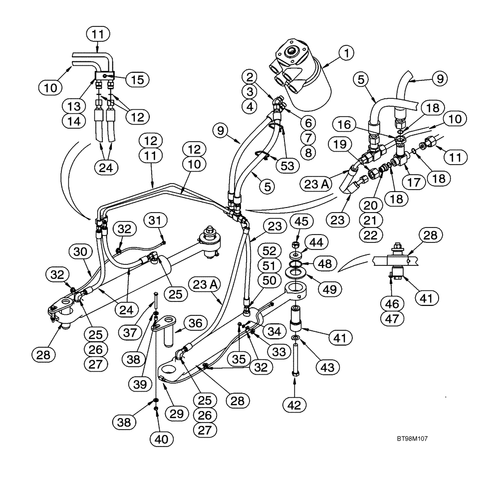 Схема запчастей Case 921C - (05-05) - HYDRAULICS - STEERING (Mar 11 2010 9:50AM) (05) - STEERING