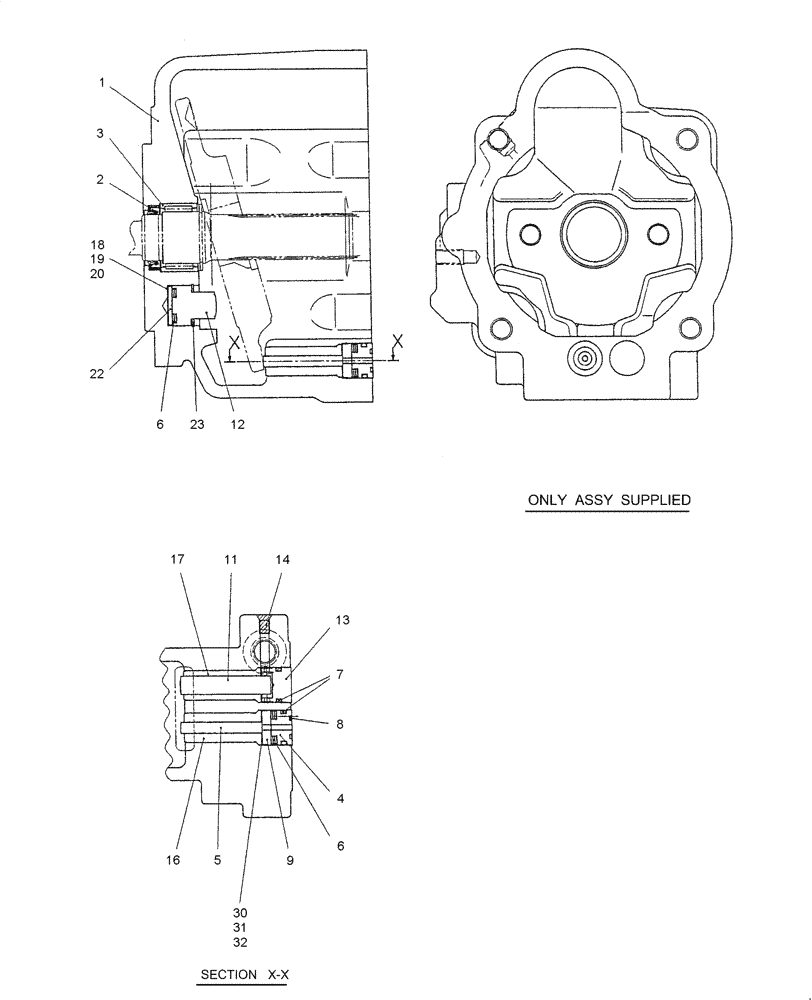 Схема запчастей Case CX36B - (HC408-01[1]) - HYDRAULIC PUMP - COMPONENTS (35) - HYDRAULIC SYSTEMS