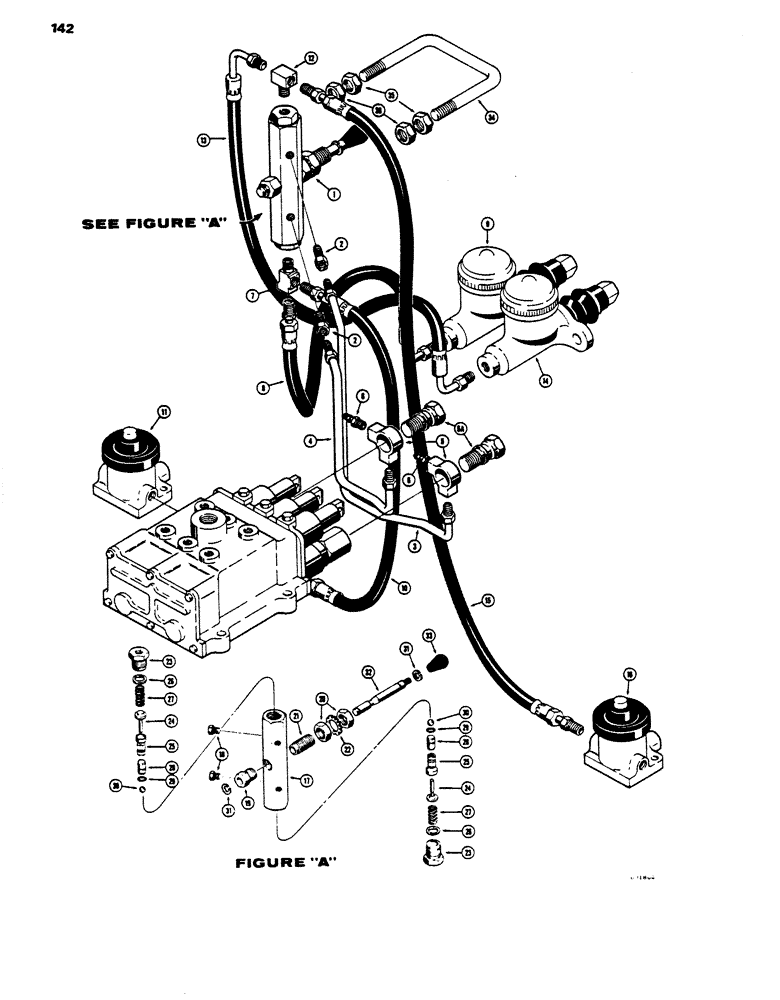 Схема запчастей Case 450 - (142) - DECLUTCH LOCKOUT (05) - UPPERSTRUCTURE CHASSIS