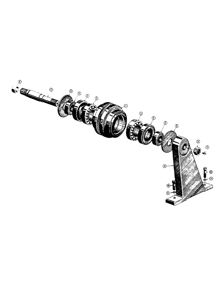 Схема запчастей Case 520 - (086[1]) - TRACK CARRIER ROLLER (04) - UNDERCARRIAGE
