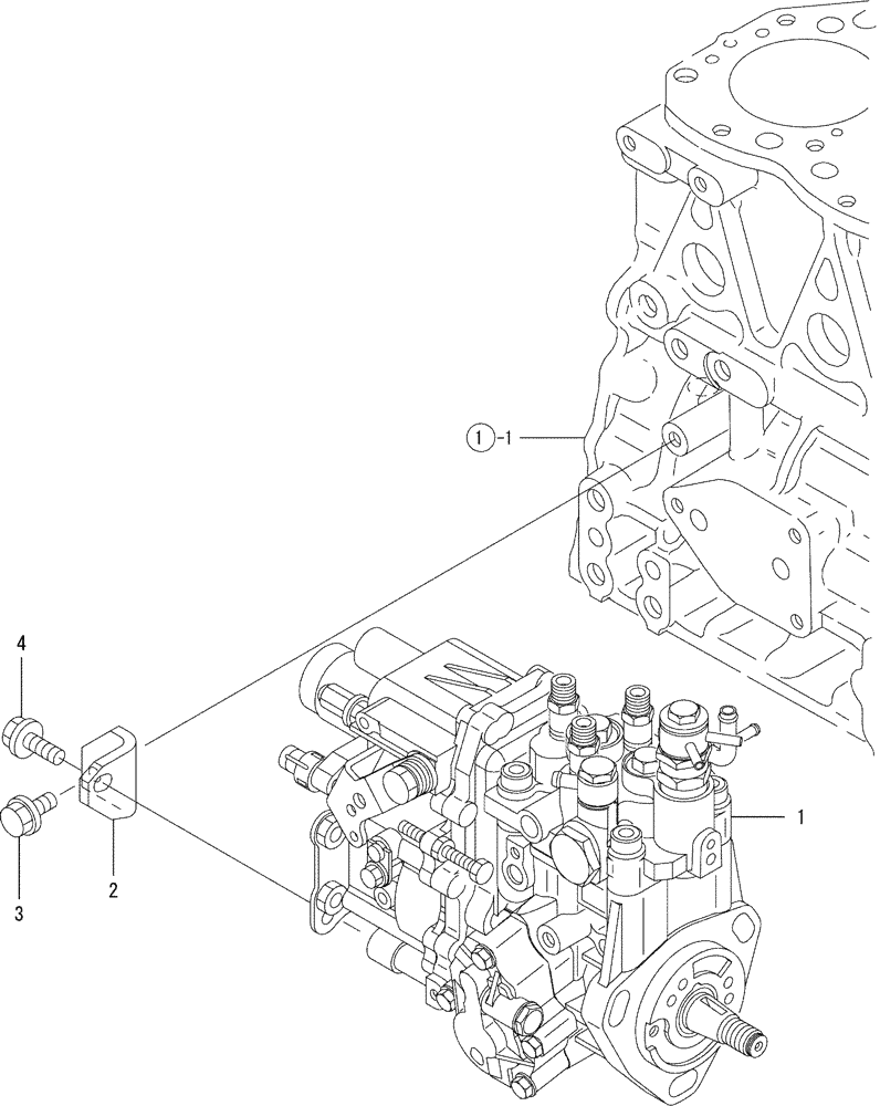 Схема запчастей Case CX27B - (08-011) - FUEL INJECTION PUMP (10) - ENGINE