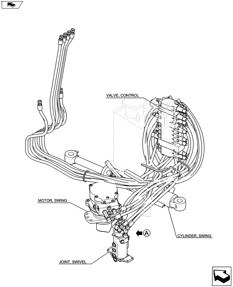 Схема запчастей Case CX27B ASN - (35.322.06) - HYD LINES, SWIVEL (35) - HYDRAULIC SYSTEMS