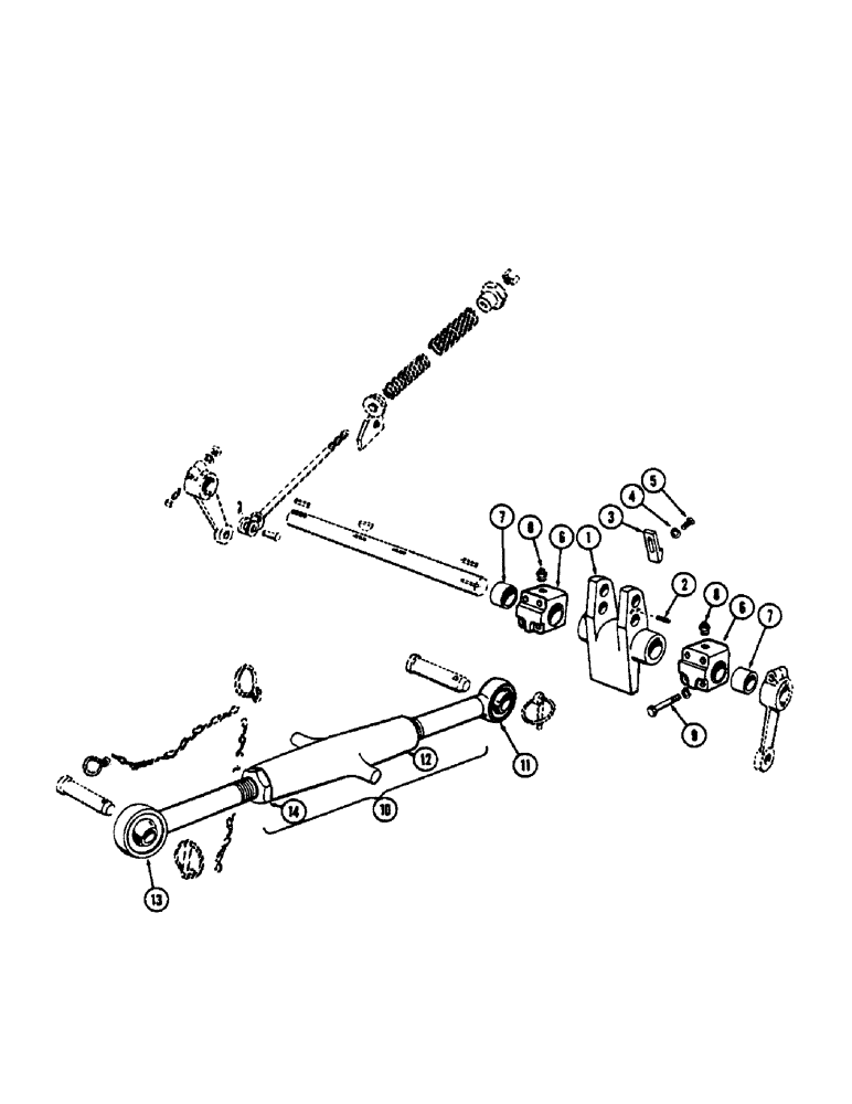 Схема запчастей Case 530CK - (123A) - SENSING LINKAGE LATCH TYPE LOCK (35) - HYDRAULIC SYSTEMS