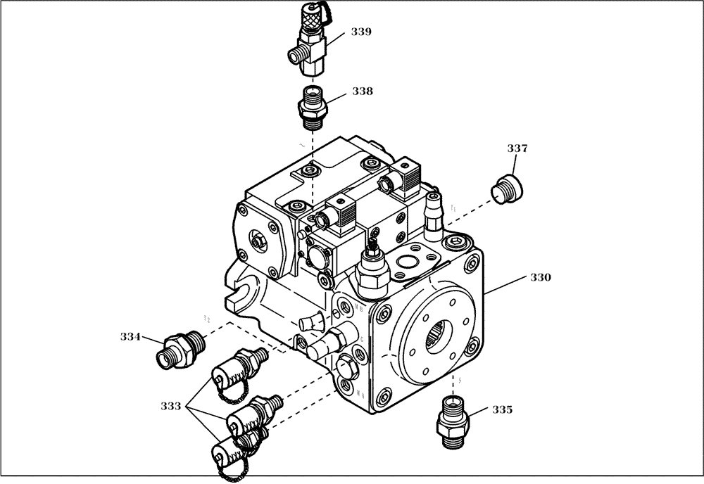 Схема запчастей Case 21D - (22.060[001]) - AXIAL PISTON PUMP (S/N 561101-UP) No Description