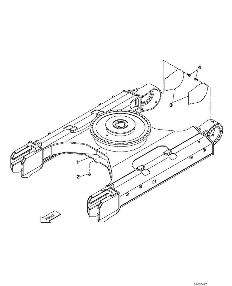 Схема запчастей Case CX470B - (05-01) - UNDERCARRIAGE (11) - TRACKS/STEERING