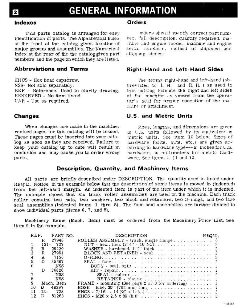 Схема запчастей Case 825 - (002) - GENERAL INFORMATION (00) - GENERAL
