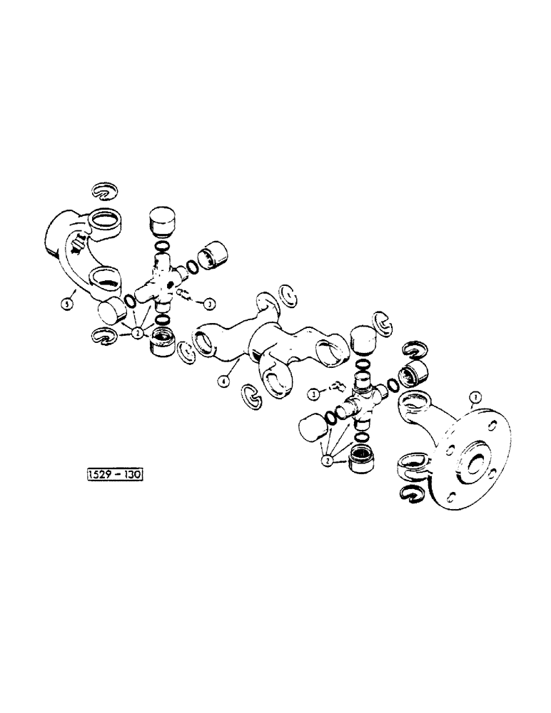 Схема запчастей Case 1529 - (080) - UNIVERSAL DRIVE SHAFT (14) - MAIN GEARBOX & DRIVE