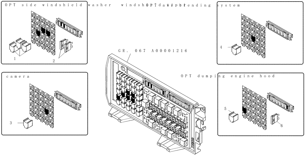 Схема запчастей Case 325 - (6.720A[08]) - VARIOUS ELECTRICAL EQUIPMENTS (13) - Electrical System / Decals