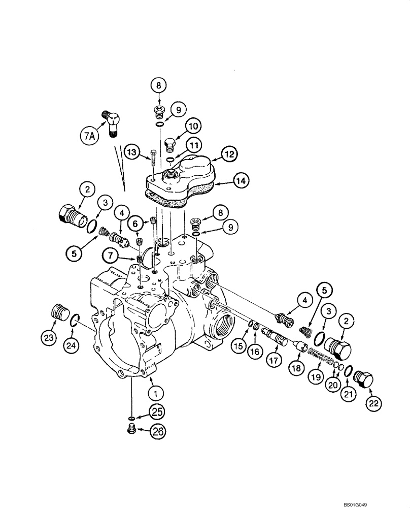 Схема запчастей Case 60XT - (06-11) - PUMP, TANDEM (REAR) 404281A1 (06) - POWER TRAIN