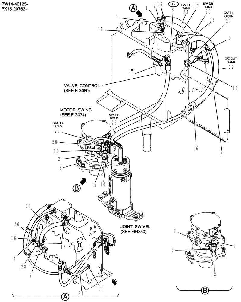 Схема запчастей Case CX31B - (110-72[1]) - HYDRAULIC LINES, RETURN ANGLE DOZER (00) - GENERAL & PICTORIAL INDEX