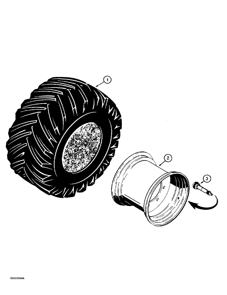 Схема запчастей Case 560 - (6-54) - TIRES AND WHEELS (06) - POWER TRAIN