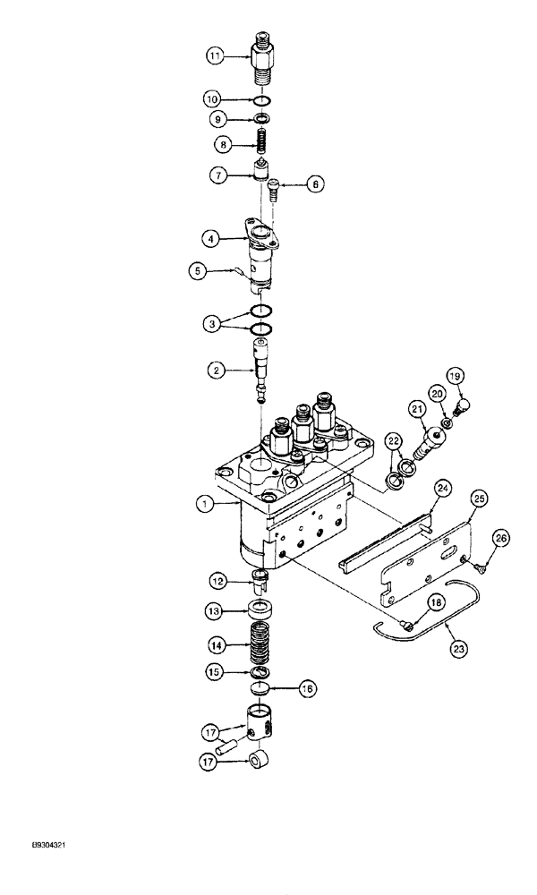 Схема запчастей Case MAXI-SNEAKER - (03-020) - FUEL INJECTION PUMP ASSEMBLY, KUBOTA V1505 ENGINE, KUBOTA V1505-B ENGINE (03) - FUEL SYSTEM