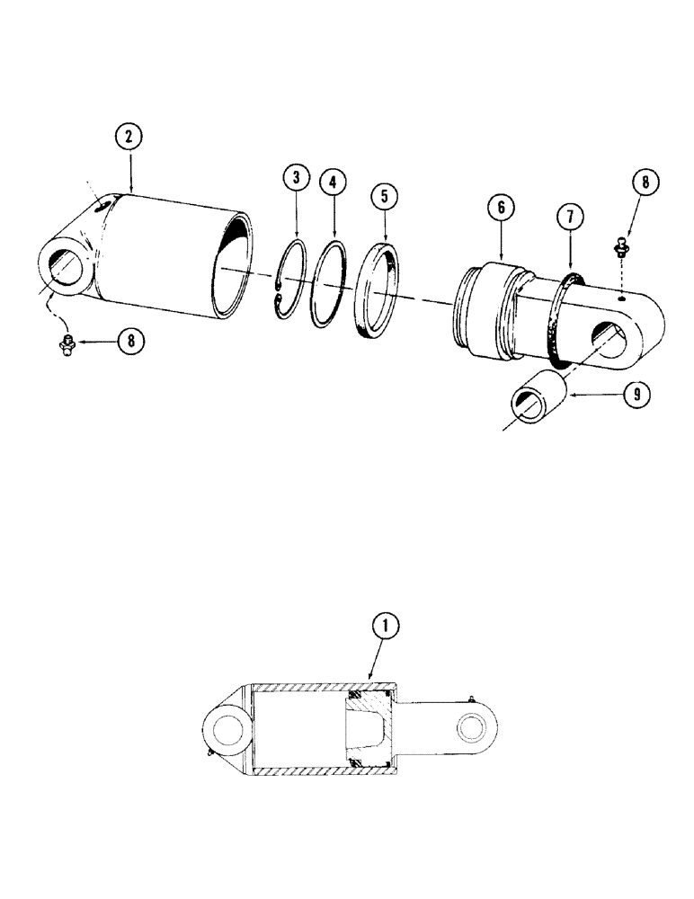 Схема запчастей Case 980 - (090) - LEVELER CYLINDER (07) - HYDRAULIC SYSTEM