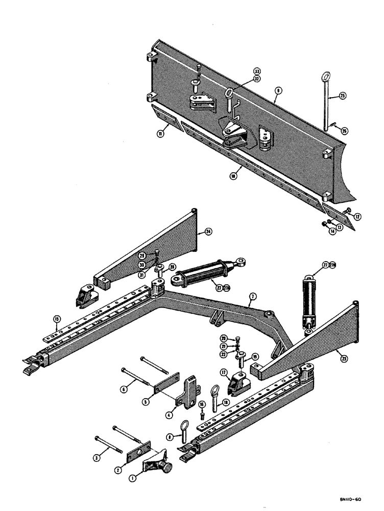 Схема запчастей Case 310E - (099) - HYDRAULIC ANGLING DOZER (07) - HYDRAULIC SYSTEM