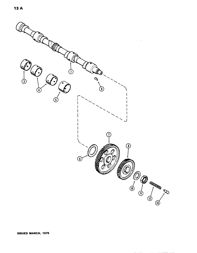 Схема запчастей Case W14 - (013A) - CAMSHAFT, (336 BD) DIESEL ENGINE (02) - ENGINE