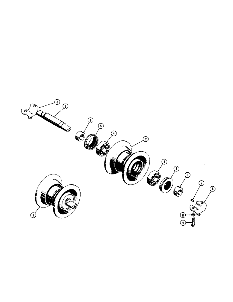 Схема запчастей Case 310G - (140[1]) - TRACK ROLLER - HEAVY DUTY (04) - UNDERCARRIAGE