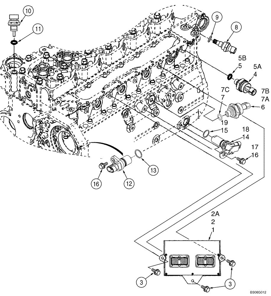 Схема запчастей Case CX240LR - (04-03) - MODULE, ENGINE CONTROL (Jul 21 2010 9:02AM) (04) - ELECTRICAL SYSTEMS