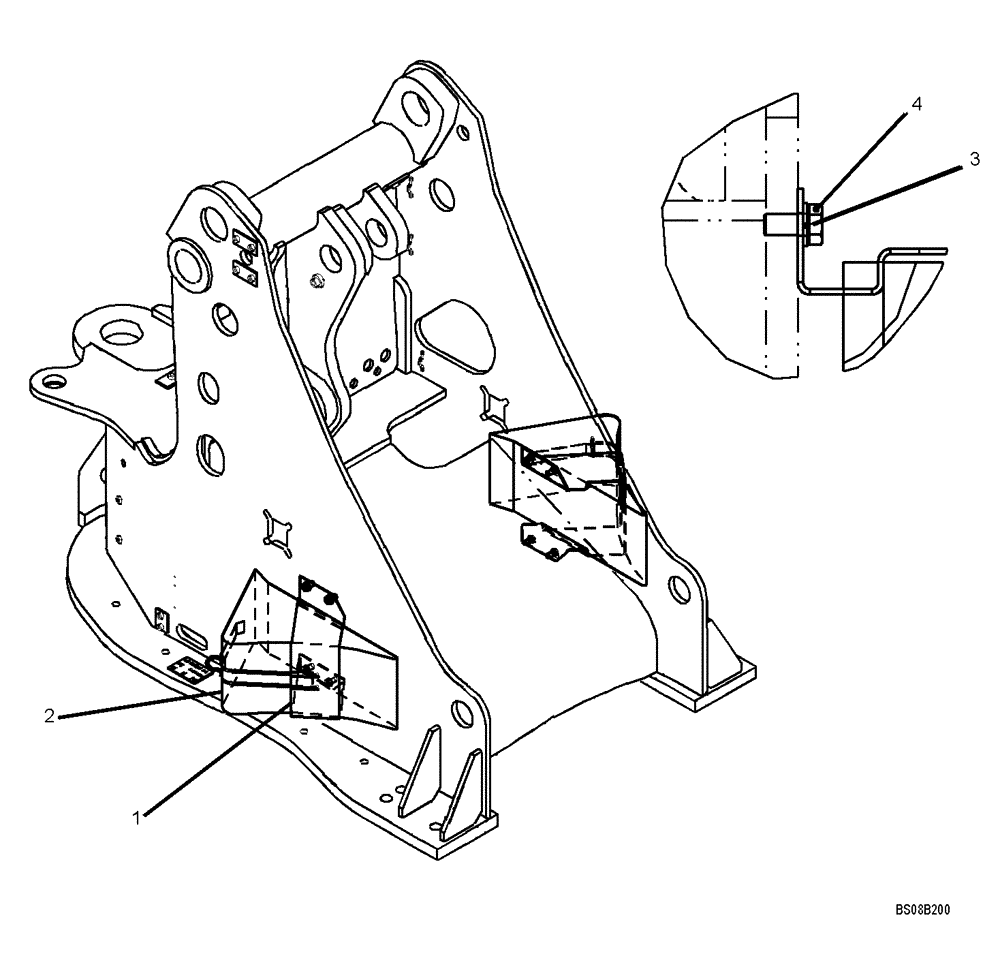 Схема запчастей Case 21E - (01.830[6559701000]) - WEDGE INSTALLATION MONOBOOM (39) - FRAMES AND BALLASTING