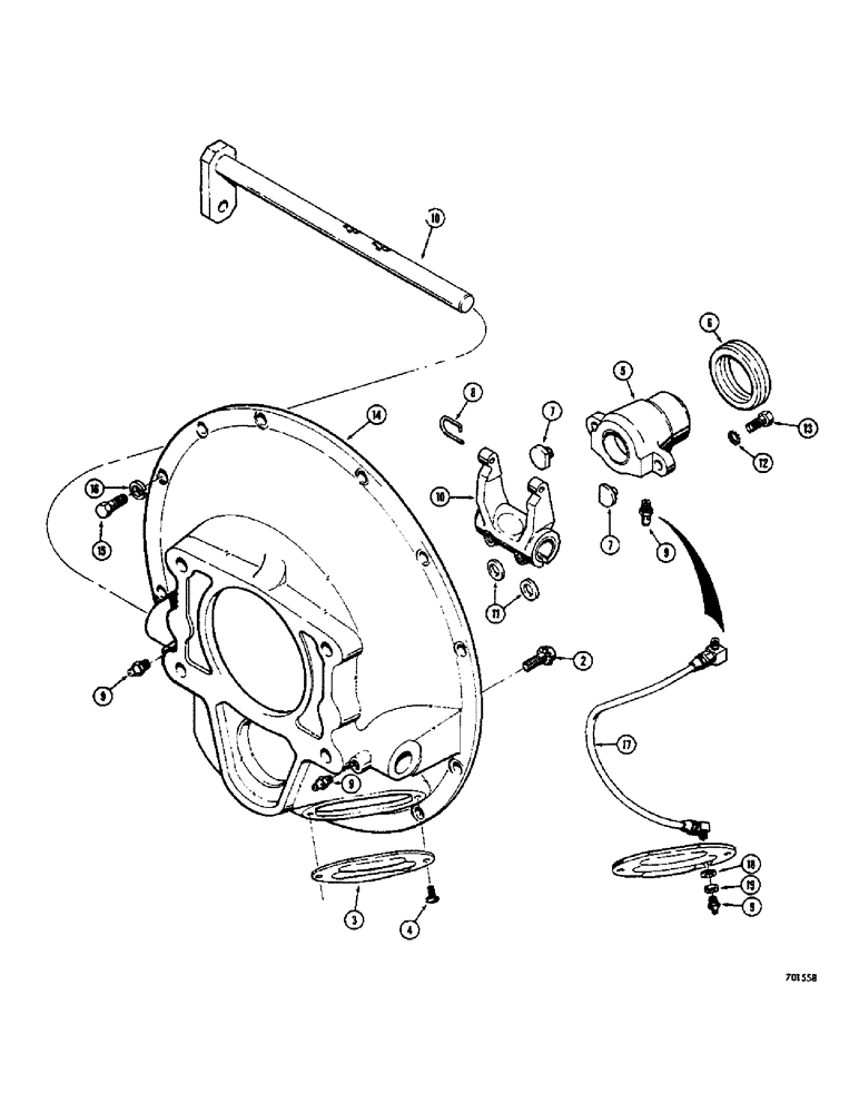 Схема запчастей Case 300C - (076) - SYNCHROMESH TRANSMISSION, CLUTCH HOUSING AND RELATED PARTS (06) - POWER TRAIN