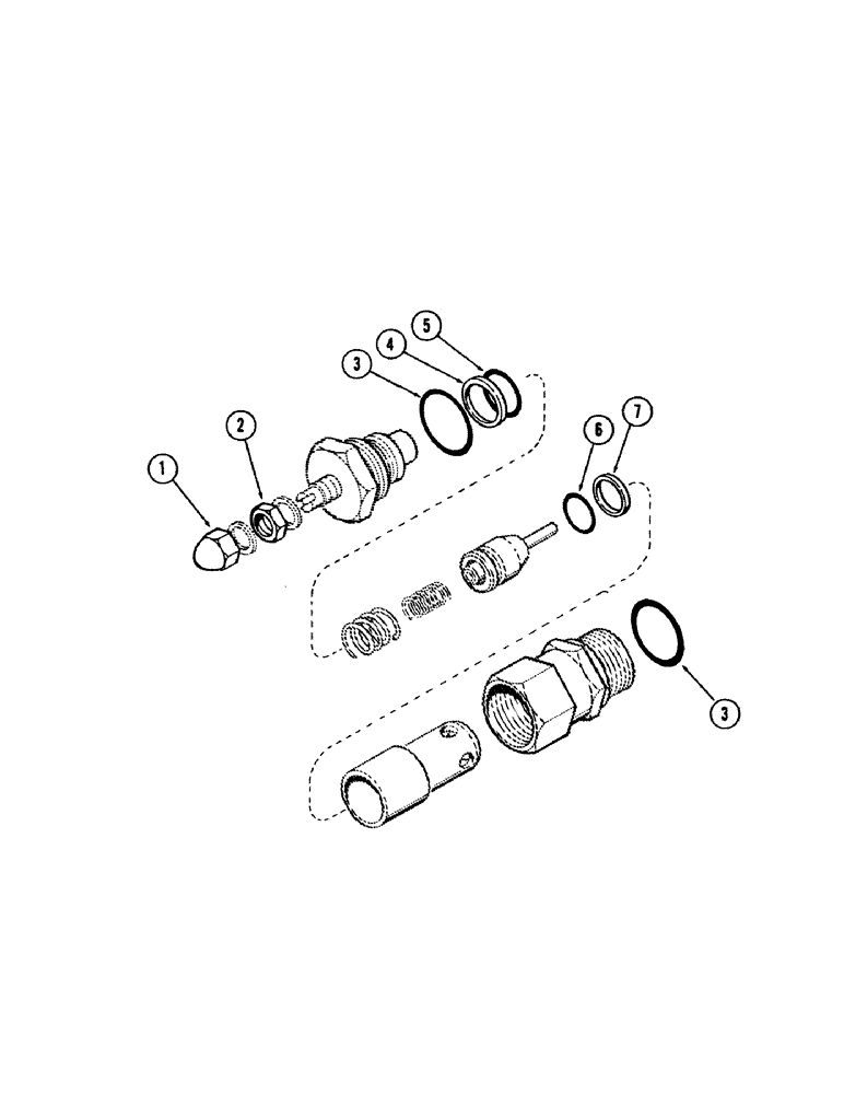 Схема запчастей Case 50 - (8-176) - CIRCUIT RELIEF VALVE, PORT RELIEF CARTRIDGE ("R" SERIES) (08) - HYDRAULICS