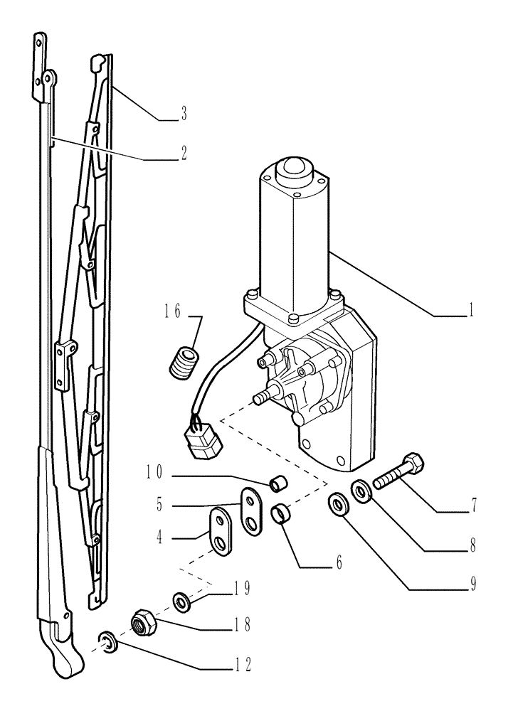 Схема запчастей Case 1850K - (9.653[10]) - ROPS CAB - DOOR - OPTIONAL CODE 784110191 (19) - OPTIONS
