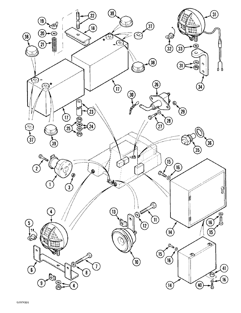 Схема запчастей Case 170C - (4-40) - TURNTABLE ELECTRICAL COMPONENTS (04) - ELECTRICAL SYSTEMS