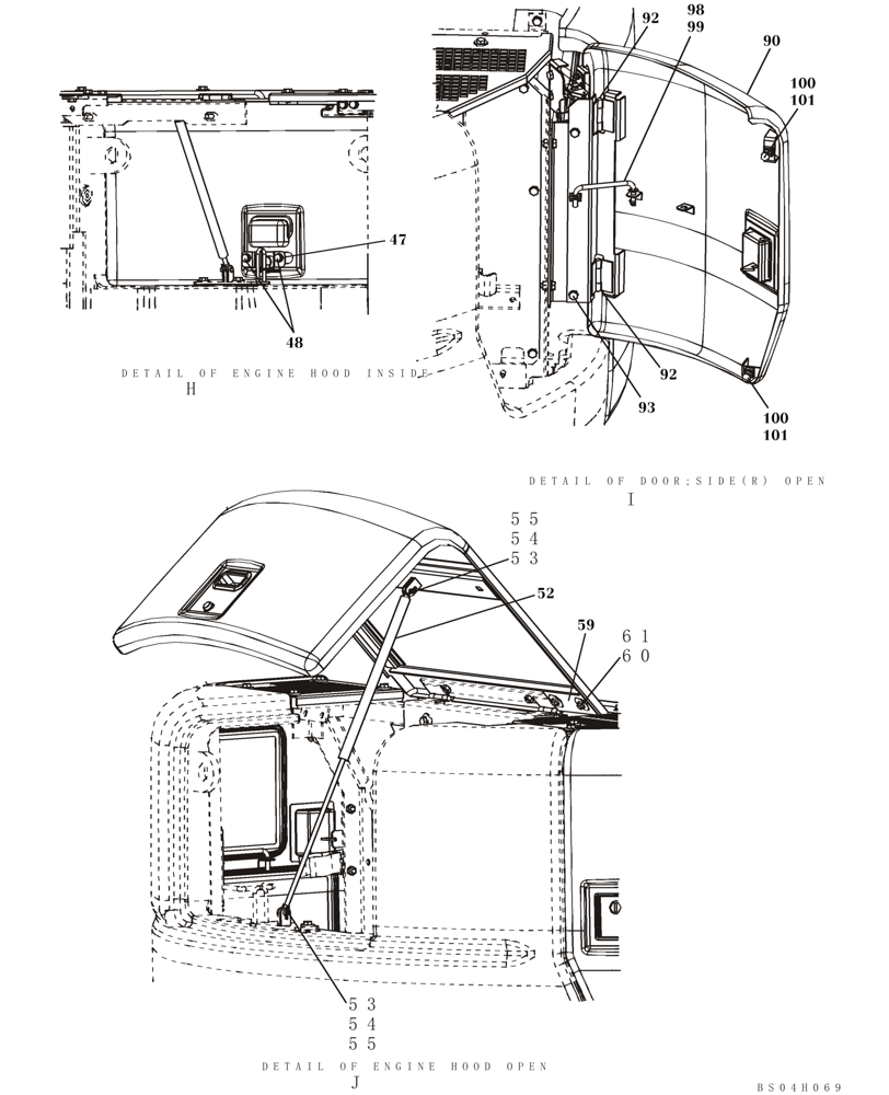 Схема запчастей Case CX80 - (09-11) - HOOD, ENGINE - DOORS, SIDE (09) - CHASSIS/ATTACHMENTS