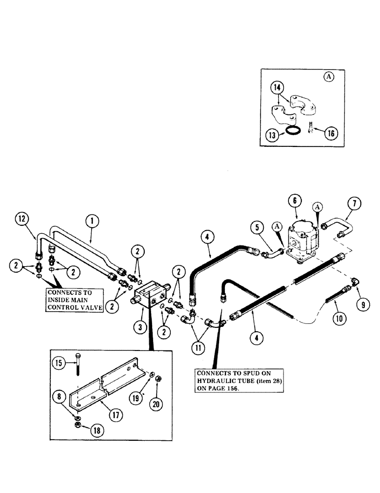 Схема запчастей Case 40 - (174) - SWING MOTOR TUBING (35) - HYDRAULIC SYSTEMS