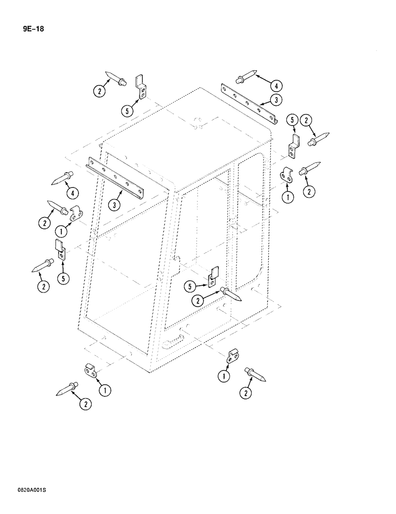 Схема запчастей Case 688 - (9E-18) - CAB PROTECTION (09) - CHASSIS