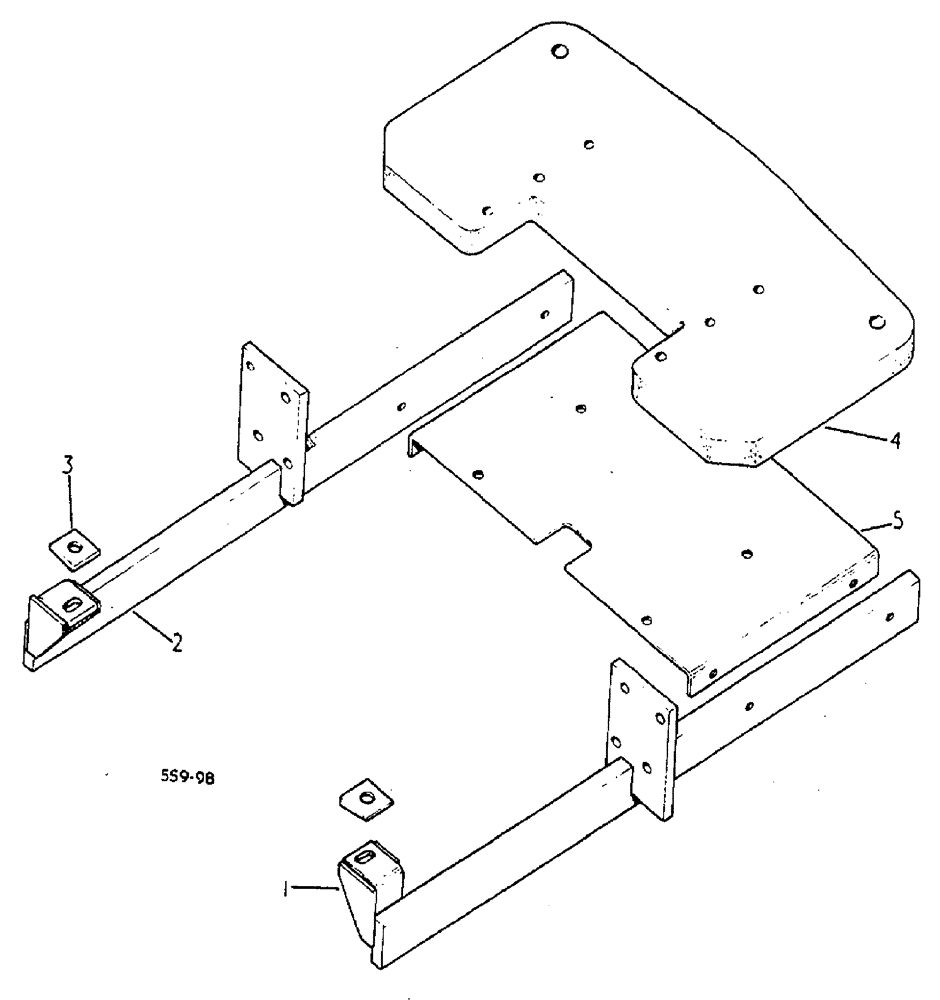 Схема запчастей Case 3400 - (065) - REAR COUNTERWEIGHT (39) - FRAMES AND BALLASTING