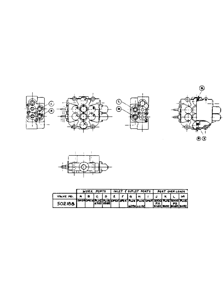 Схема запчастей Case 40EC - (H25D) - VALVE BANK ARRANGEMENT (CONTD), (USED ON UNITS WITH SERIAL (07) - HYDRAULIC SYSTEM