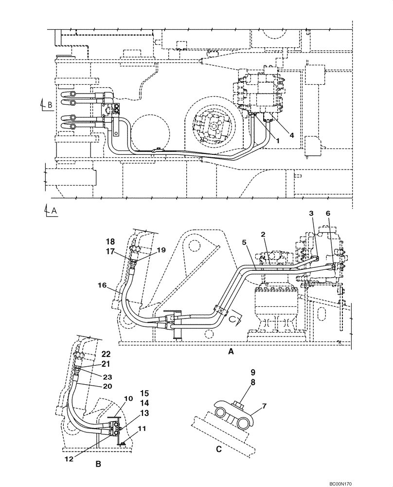 Схема запчастей Case CX160 - (08-10) - HYDRAULICS - BOOM (08) - HYDRAULICS