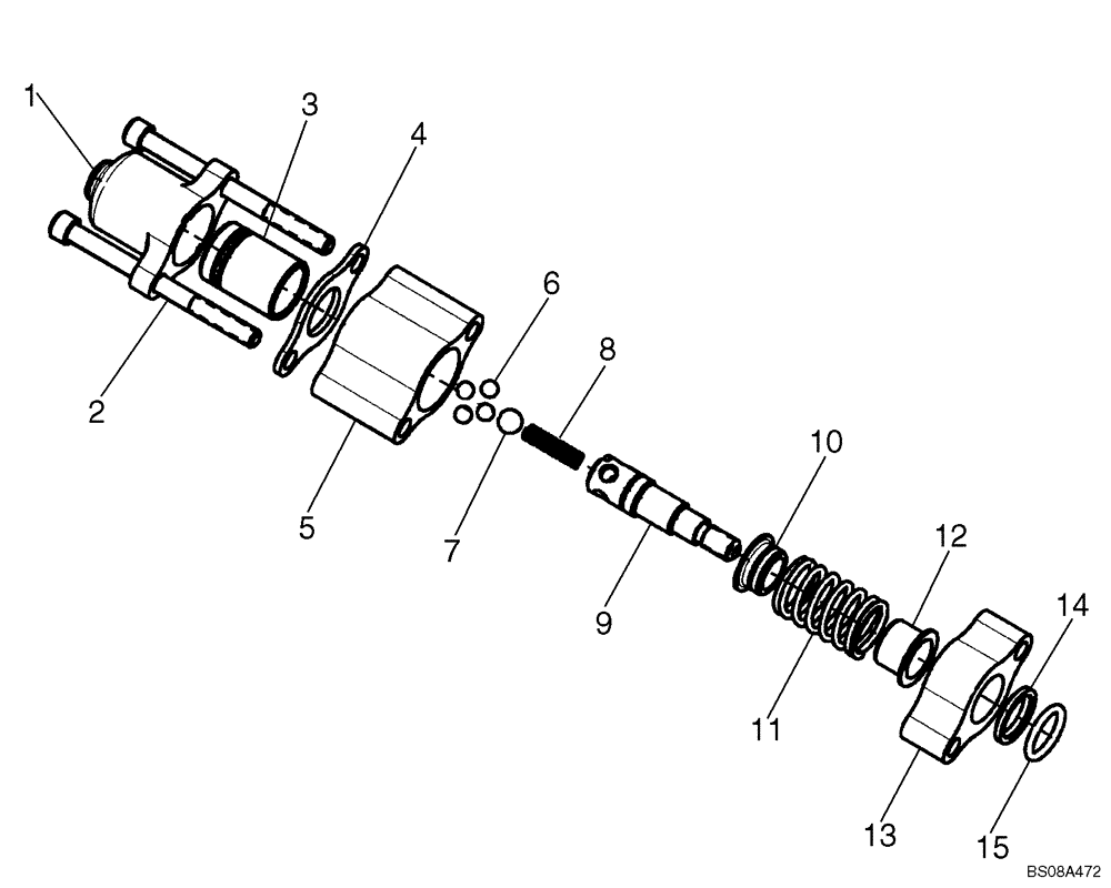 Схема запчастей Case 450 - (08-38) - CONTROL VALVE - SPOOL END GROUP, DETENT (08) - HYDRAULICS