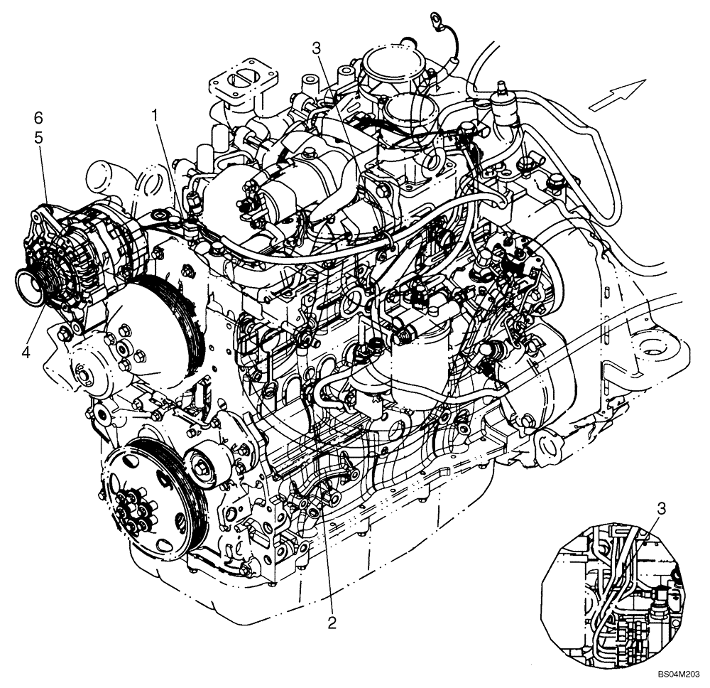 Схема запчастей Case 440CT - (04-04) - ENGINE, ELECTRICAL (04) - ELECTRICAL SYSTEMS