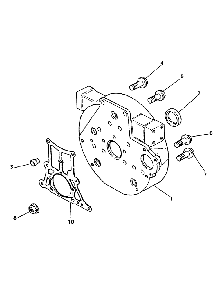 Схема запчастей Case 221B - (2-26) - FLYWHEEL HOUSING, 121B (DAH1215912-) / 221B (DAH2215913-) (02) - ENGINE