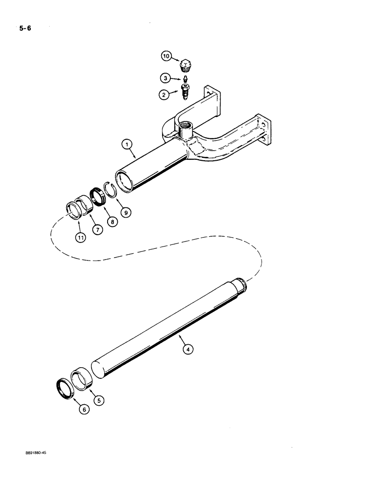 Схема запчастей Case 550 - (5-06) - TRACK ADJUSTER ASSEMBLY (11) - TRACKS/STEERING