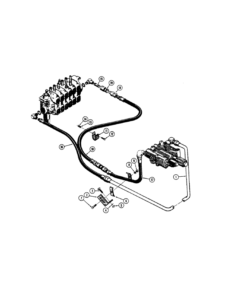 Схема запчастей Case 32S - (104) - SPECIAL HYDRAULIC PARTS, (FOR USE WITH 31 LOADER) 