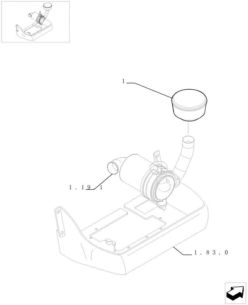 Схема запчастей Case TX842 - (9.00115[01]) - RAIN PROTECTION - OPTIONAL CODE 749141001 (88) - ACCESSORIES