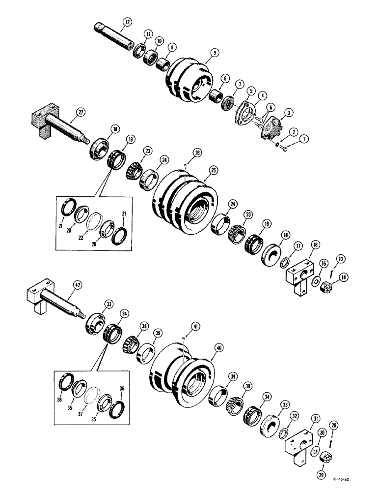 Схема запчастей Case 750 - (134) - TRACK ROLLERS AND CARRIER ROLLER, TRACK CARRIER ROLLER (04) - UNDERCARRIAGE